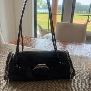 Cole Haan black alligator tote